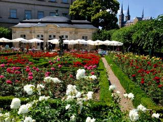 Розовый сад в Новой Резиденции Бамберга